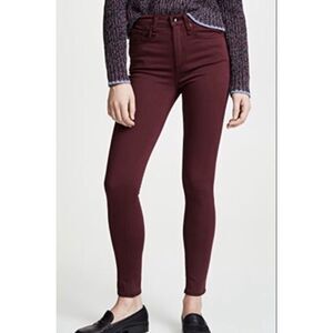 Zara dark plum color stretch denim skinny jeans